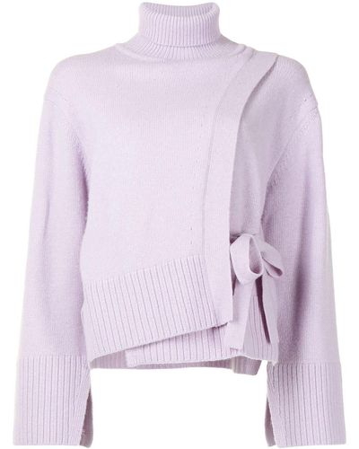 Eudon Choi Side Tie-fastening Sweater - Purple