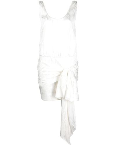 Philosophy Di Lorenzo Serafini Asymmetric Tie-front Mini Dress - White
