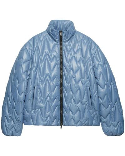 MSGM Quilted Padded Jacket - Blue