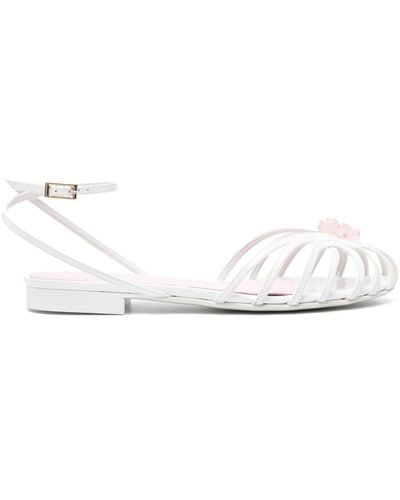 ALEVI Charlotte Leather Sandals - White
