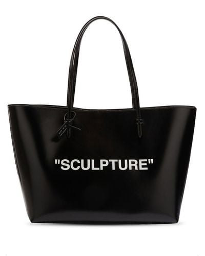 Off-White c/o Virgil Abloh Day Off Leather Tote Bag - Black