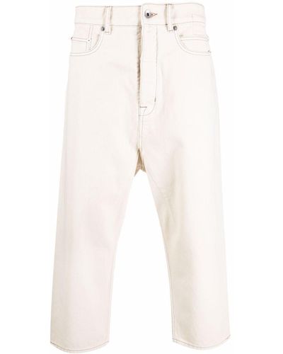 Rick Owens Jeans crop bianchi - Multicolore