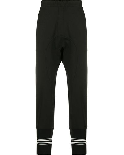 Neil Barrett Pantaloni sportivi con cavallo basso - Nero