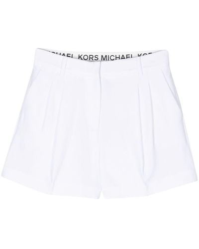 MICHAEL Michael Kors Crepe Pleated Shorts - White