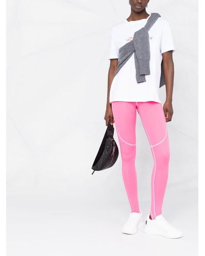 adidas By Stella McCartney Contrast-seam leggings - Pink