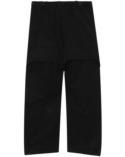 we11done Mid-rise Wide-leg Trousers - Black