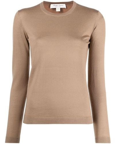 Ralph Lauren Collection Cashmere Long-sleeve Sweater - Natural