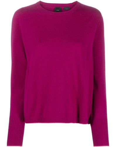 Pinko Contrast-trim Wool-cashmere Jumper - Pink