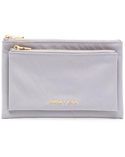 Bimba Y Lola Logo-plaque Zip-up Wallet - Gray