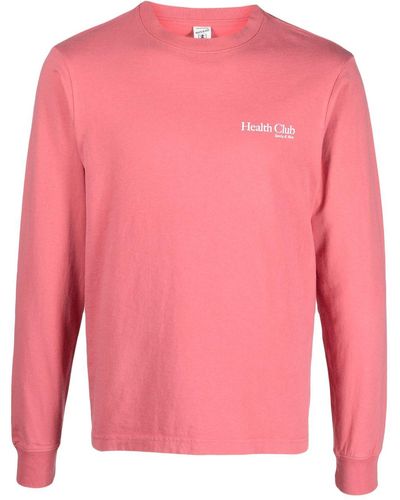 Sporty & Rich Logo-print Cotton Sweater - Pink