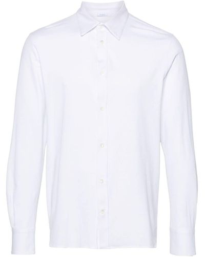 Malo Klassisches Jersey-Hemd - Weiß