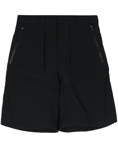 Juun.J Zip-pocket Panelled Shorts - Zwart