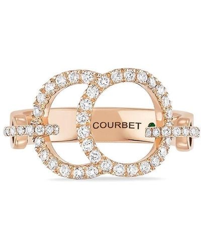 COURBET 18kt Recycled Rose Gold Celeste Laboratory-grown Diamond Pavé Set Ring - Pink
