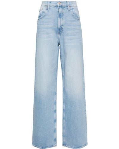 Mother Spinner Straight-Leg-Jeans mit hohem Bund - Blau