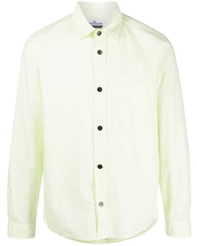 Stone Island Long-sleeve Cotton Shirt - White