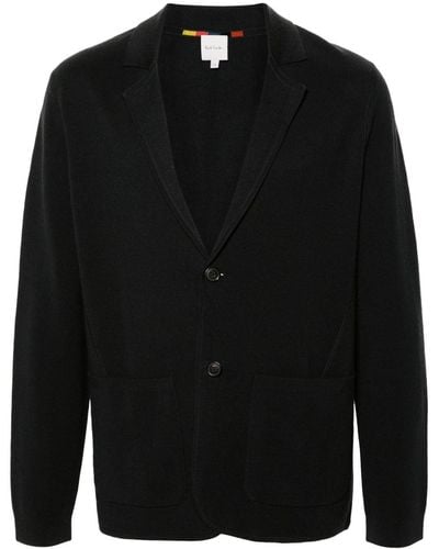 Paul Smith Single-breasted Knitted Blazer - Black
