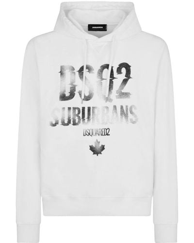 DSquared² Hoodie Met Logoprint - Wit