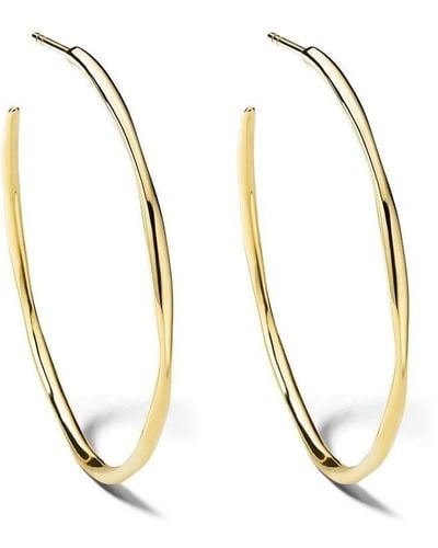 Ippolita 18kt Yellow Gold Classic Thin Hoop Earrings - Metallic