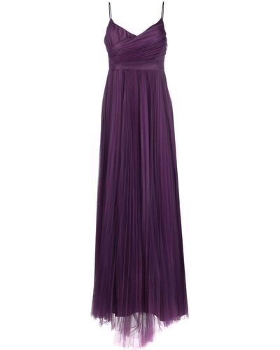 Fabiana Filippi V-neck Pleated Dress - Purple