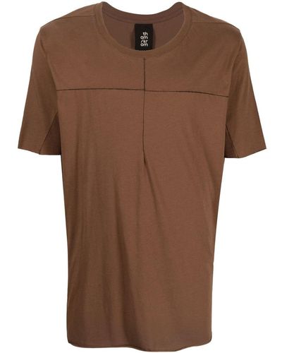 Thom Krom T-shirt Met Ronde Hals - Bruin