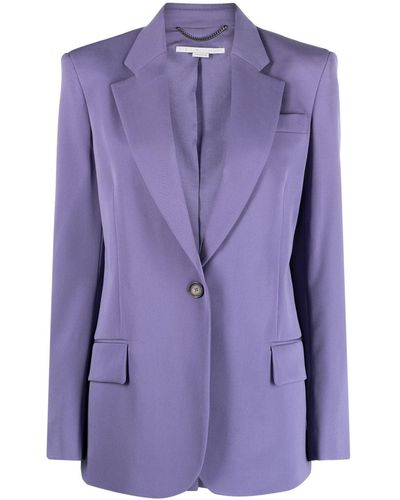 Stella McCartney Long-sleeved Single-breasted Blazer - Purple