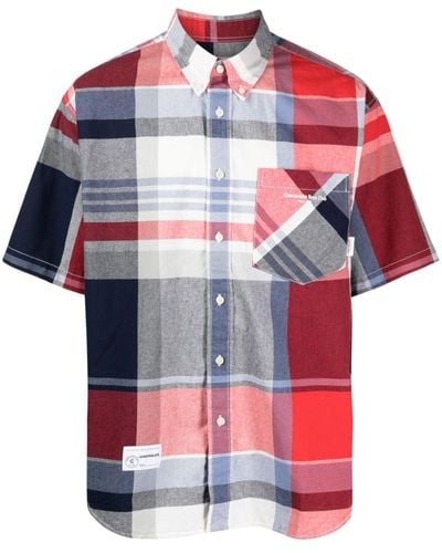 Chocoolate Check-pattern Short-sleeve Shirt - Red