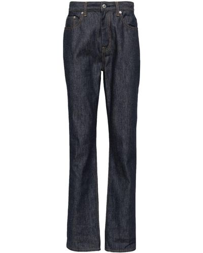 Helmut Lang High Waist Straight Jeans - Blauw