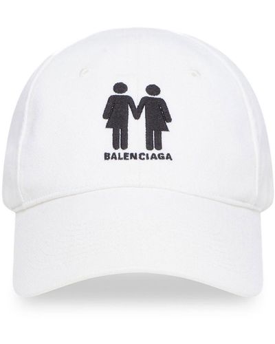 Balenciaga Casquette à logo Pride brodé - Blanc
