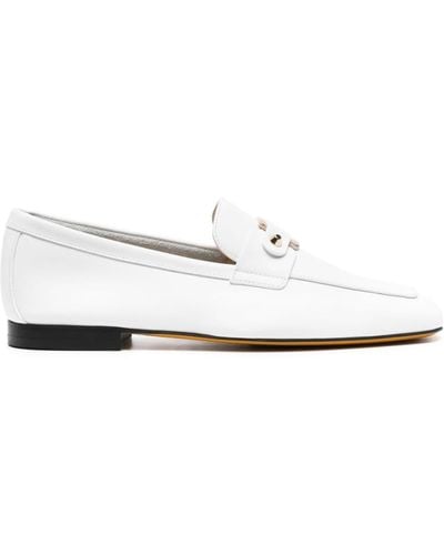 Doucal's Buckle-detailed Leather Loafers - White