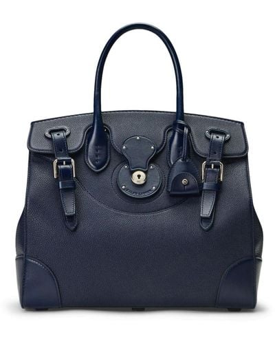 Ralph Lauren Collection Ricky Leather Tote Bag - Blue