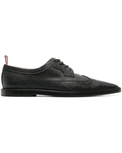 Thom Browne Pointed -toe Leather Brogues - Black
