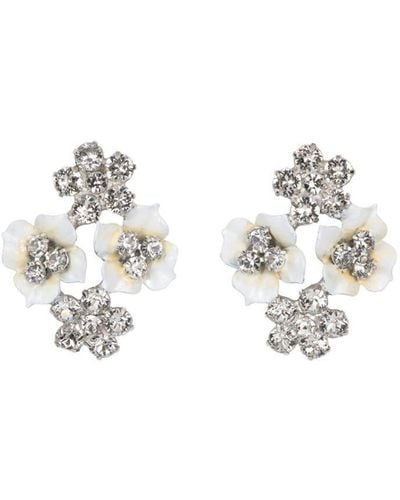 Jennifer Behr Carina Crystal-embellished Earrings - White