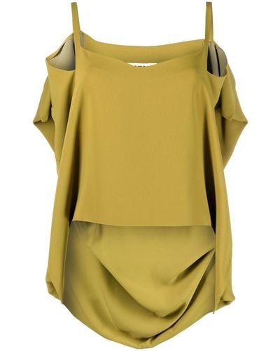 MM6 by Maison Martin Margiela Draped Camisole Top - Green