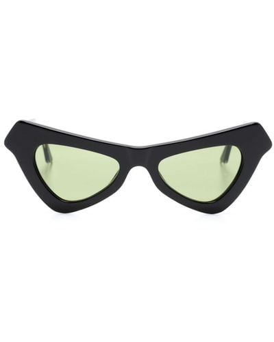 Marni Cat-Eye-Sonnenbrille mit Logo-Gravur - Grün