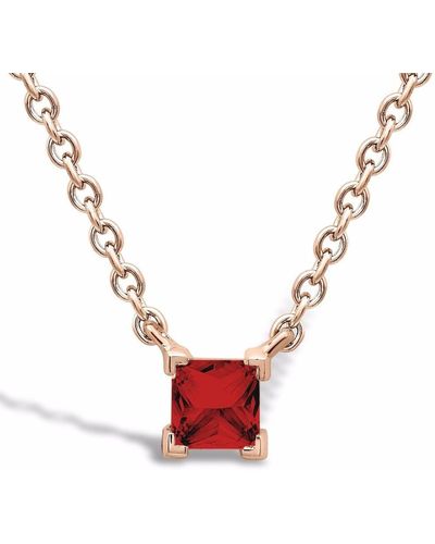 Pragnell 18kt Rose Gold Rockchic Ruby Solitaire Necklace - Pink