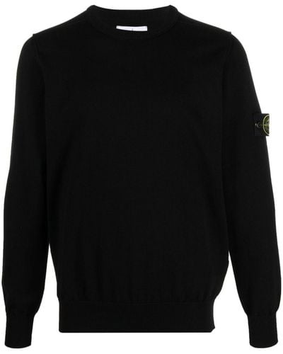 Stone Island Jersey con distintivo Compass - Negro