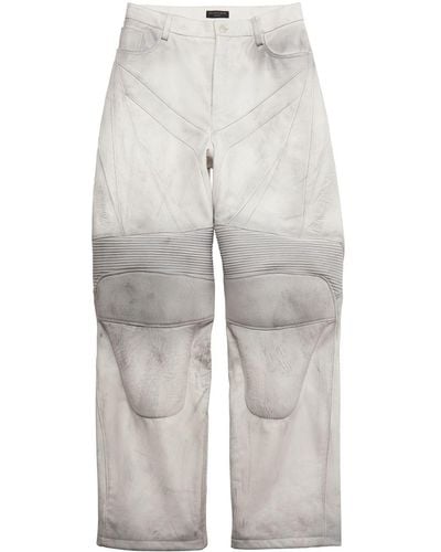 Balenciaga Pantaloni ampi con design a inserti - Grigio