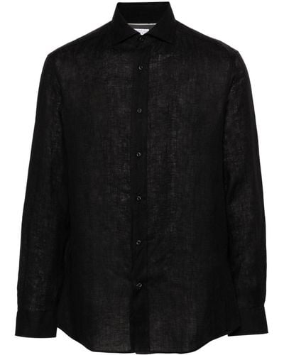 Brunello Cucinelli Chambray Overhemd - Zwart