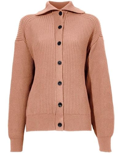 Proenza Schouler Ribbed-knit Reversible Cardigan - Pink