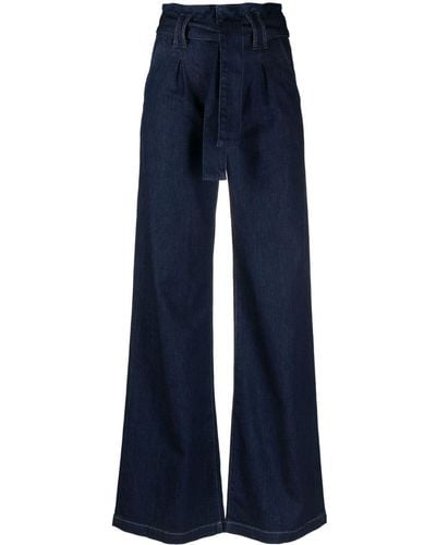 PAIGE High-rise Wide-leg Jeans - Blue