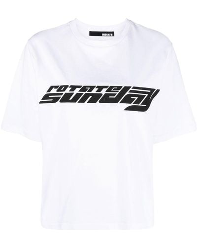 ROTATE BIRGER CHRISTENSEN T-shirt à logo imprimé - Blanc