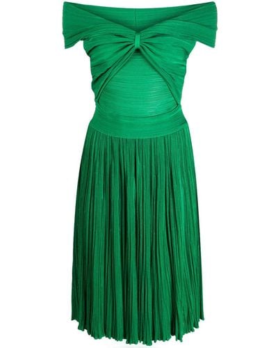 Antonino Valenti Twist-detail Flared Dress - Green