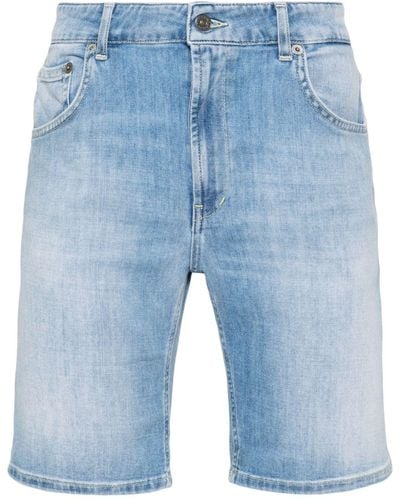 Dondup Bermuda denim dritti - Blu