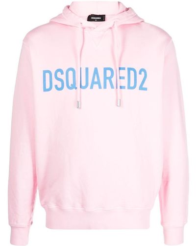 DSquared² Logo-print Drawstring Hoodie - Pink