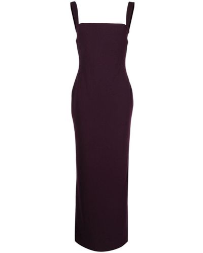 Solace London Joni Square-neck Sleeveless Gown - Purple
