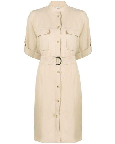 Woolrich Belted Short Shirt Dress - Natural