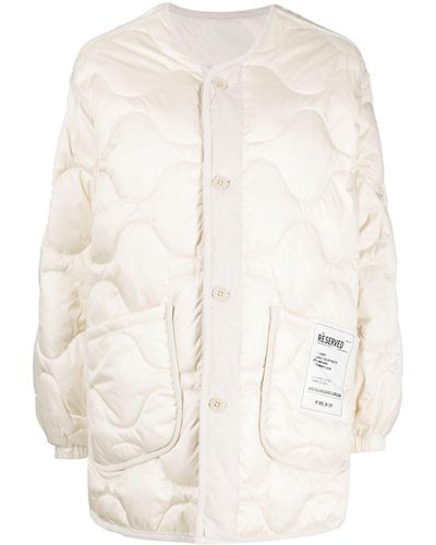 Izzue Hooded Quilted Padded Jacket - Natural