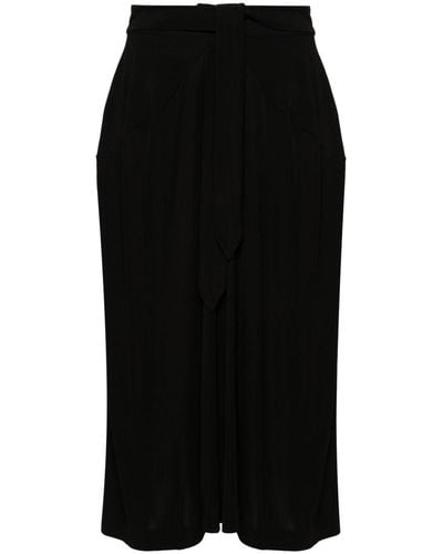 BITE STUDIOS Draped Jersey Midi Skirt - Black