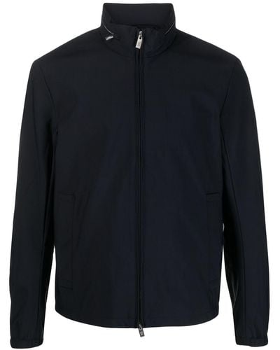 Emporio Armani High-neck Zip-up Jacket - Blue