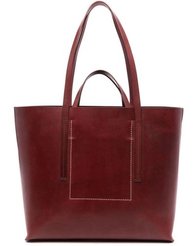 Rick Owens Leather Tote Bag - Red